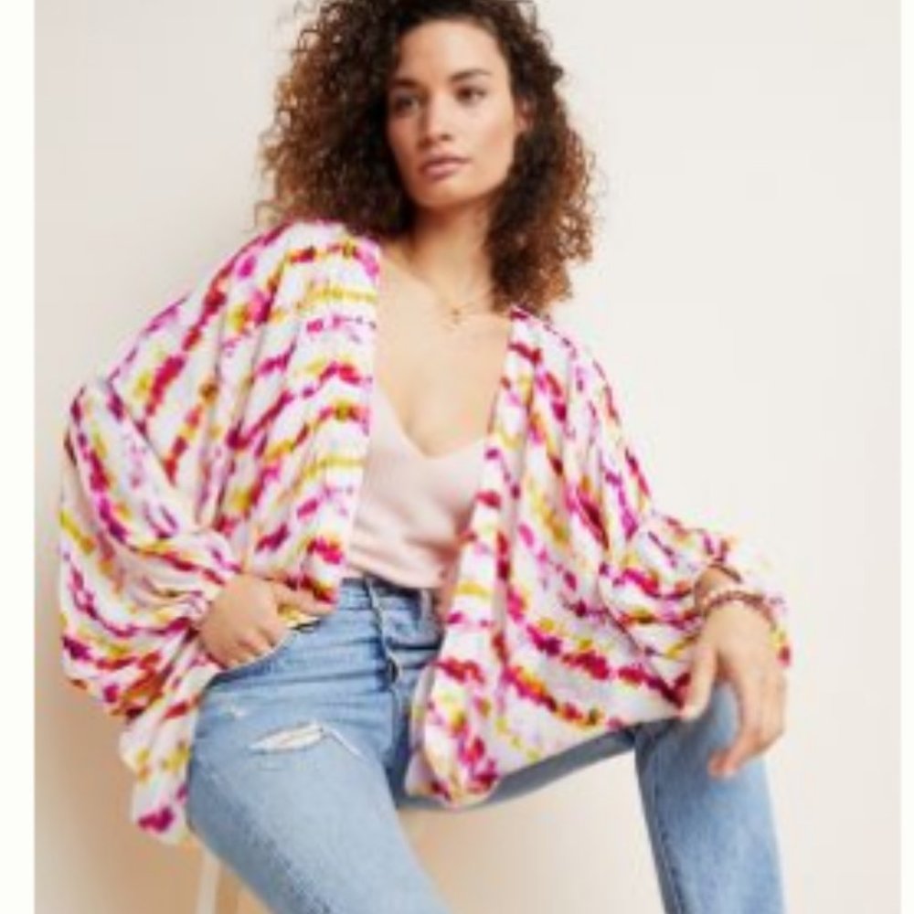 Dip-Dyed Cocoon Kimono